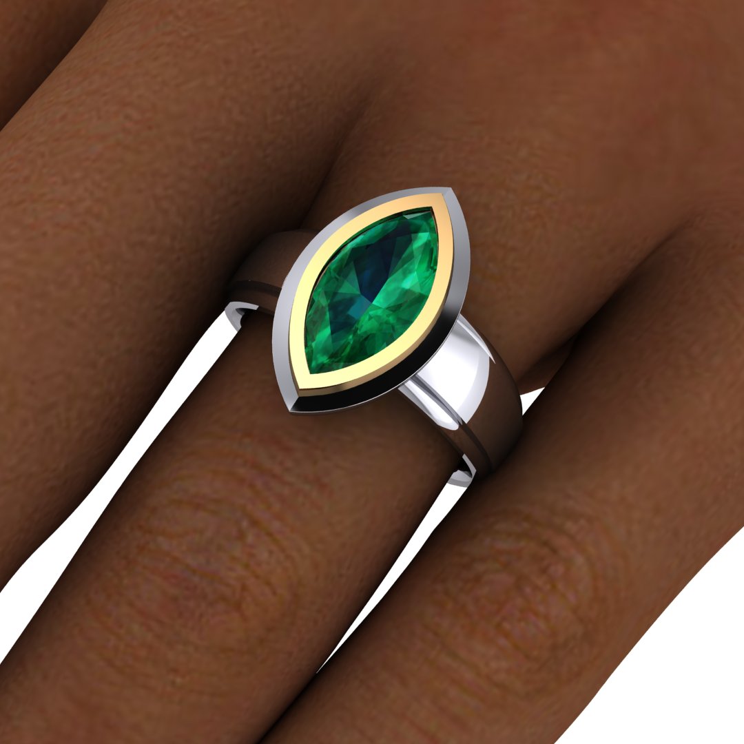 Emerald Elegance Dinner Ring
