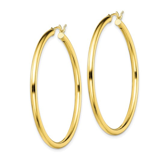 Sterling Silver Goldtone 45mm Hoop Earrings
