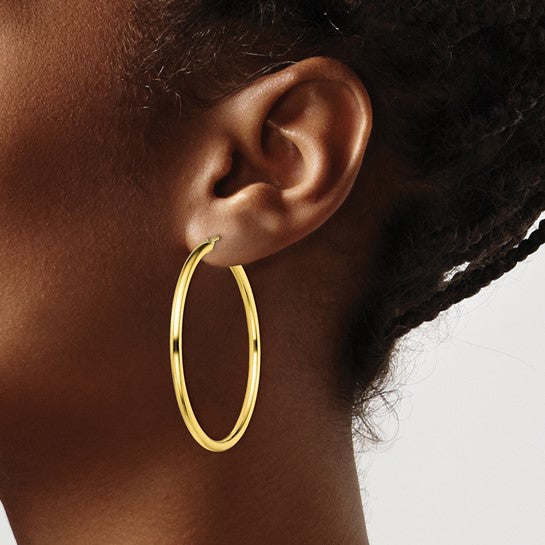 Sterling Silver Goldtone 45mm Hoop Earrings