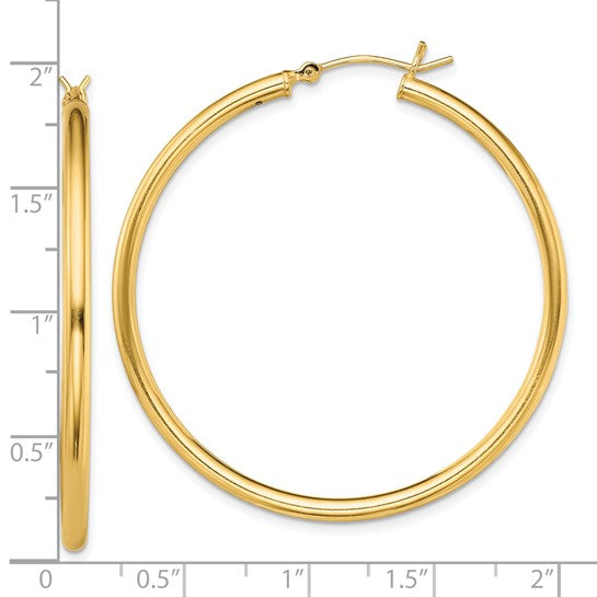 Sterling Silver Goldtone 45mm Hoop Earrings