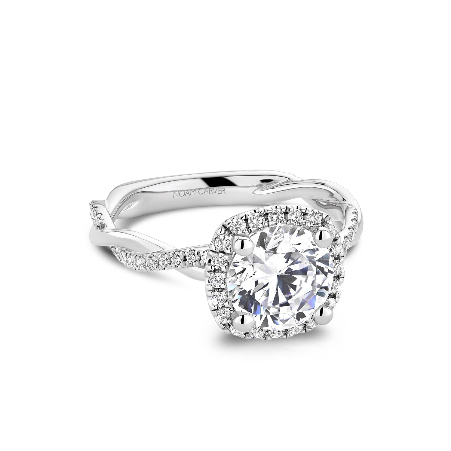 Raised Step Prong Round Diamond Engagement Ring Set with Flat Rounded  Bottom Band – bbr445set