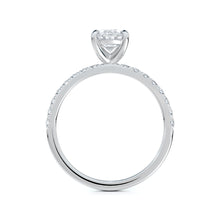 Forevermark Solitaire Diamond Engagement Ring with Pave Band