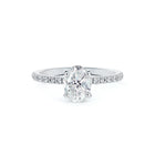 Forevermark Solitaire Diamond Engagement Ring with Pave Band