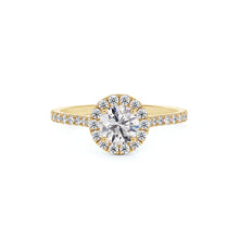 Forevermark Halo Diamond Engagement Ring with Pave Band