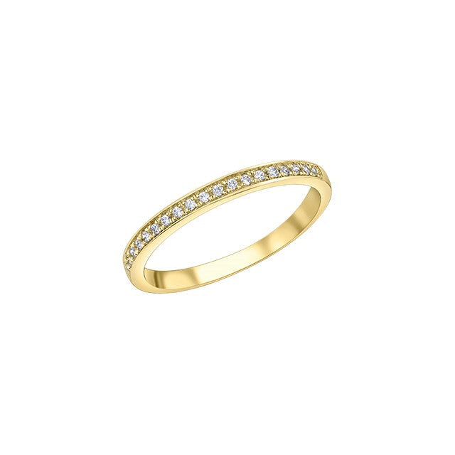 10K Yellow Ladies Diamond Band