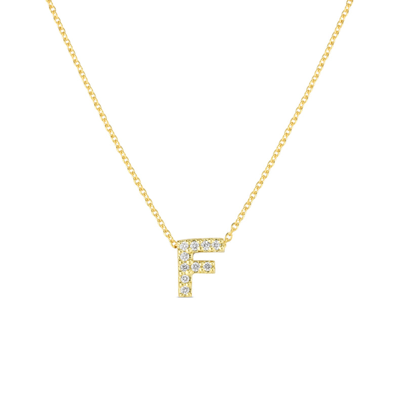 Roberto Coin 18K Diamond Love Letter Necklace "F"