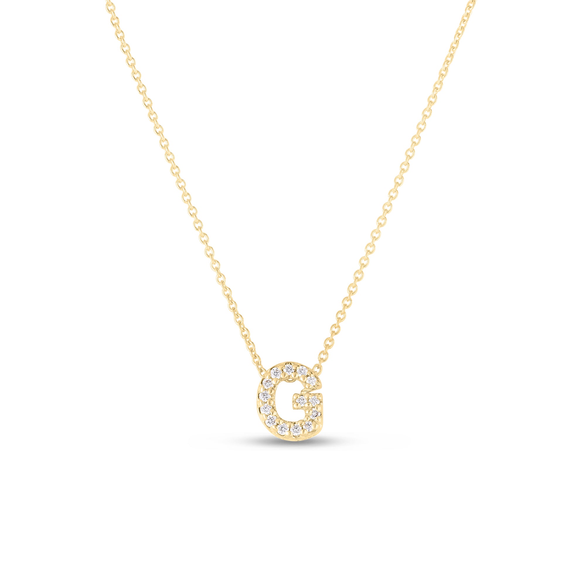 Roberto Coin 18K Diamond Love Letter Necklace "G"