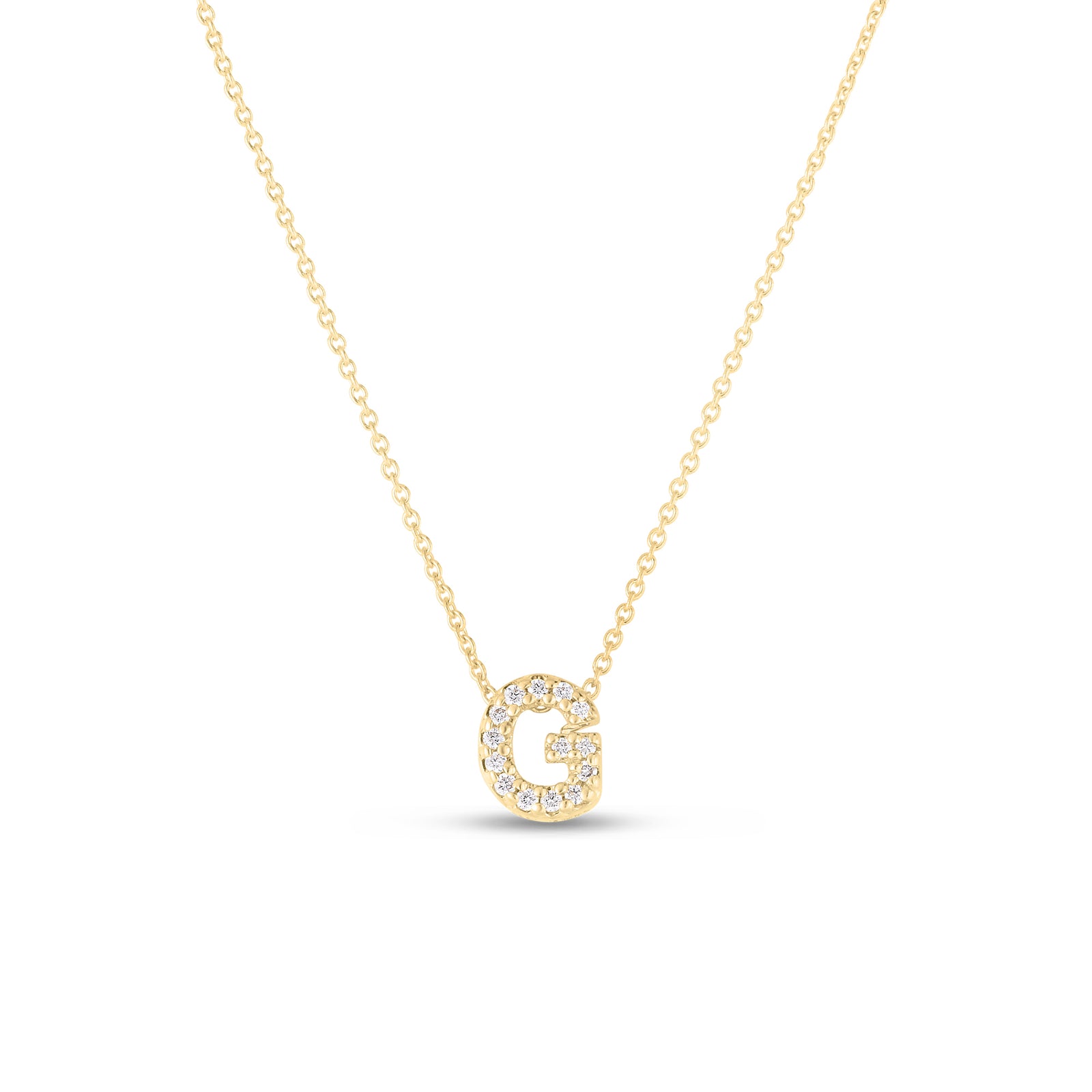 Roberto Coin 18K Diamond Love Letter Necklace "G"