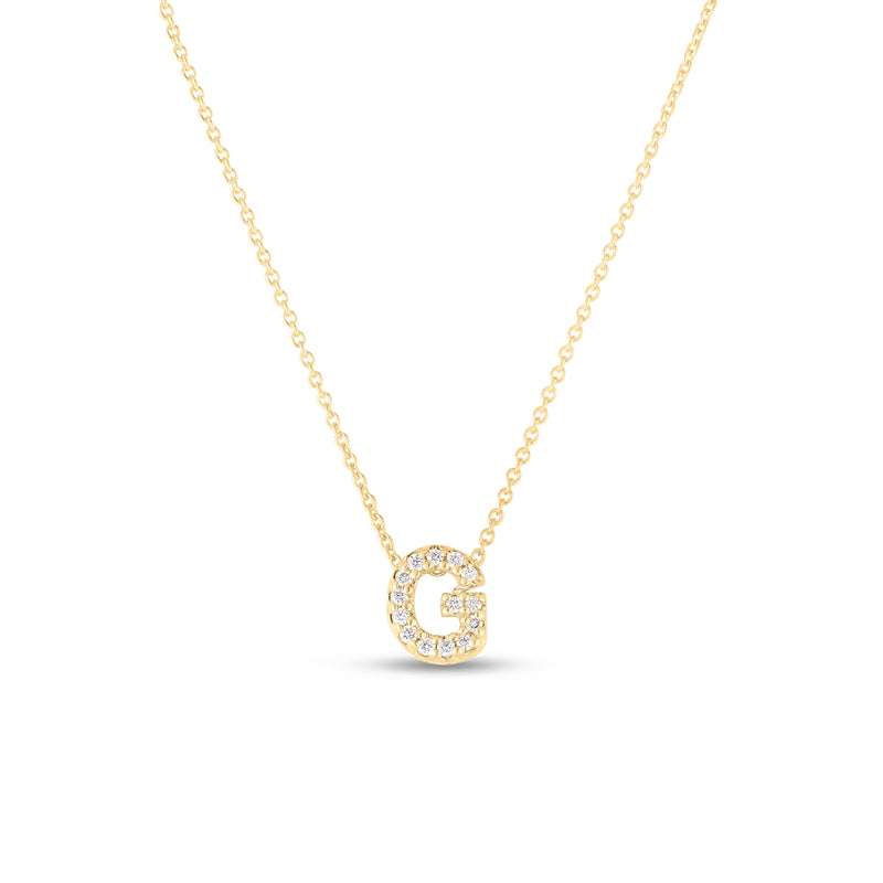 Roberto Coin 18K Diamond Love Letter Necklace "G"