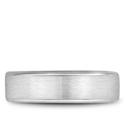 Bleu Royale Satin Brushed White Gold 6.5mm Wedding Band
