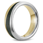 Bleu Royale White Yellow Black Ceramic 7mm Wedding Band