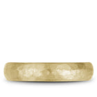 Bleu Royale Yellow Gold Hammered Dome 5mm Wedding Band