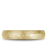 Bleu Royale Yellow Gold Hammered Dome 5mm Wedding Band