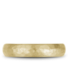 Bleu Royale Yellow Gold Hammered Dome 5mm Wedding Band