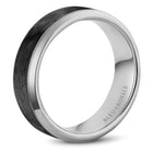 Bleu Royale White Gold & Carbon Fiber 7.5mm Wedding Band