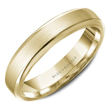 Bleu Royale Yellow Gold Satin Brushed 5mm Wedding Band