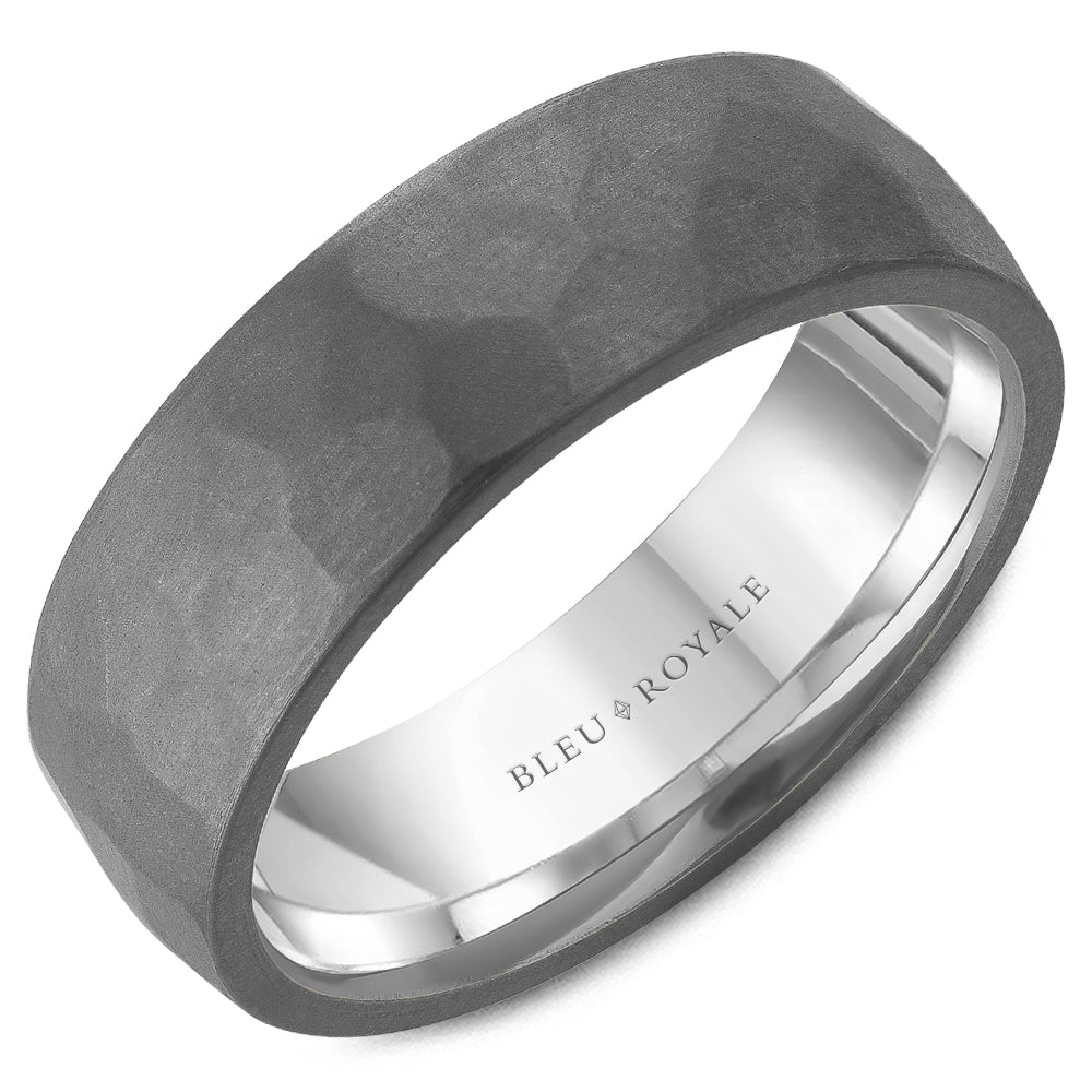 Bleu Royale White Gold & Tantalum 7mm Wedding Band
