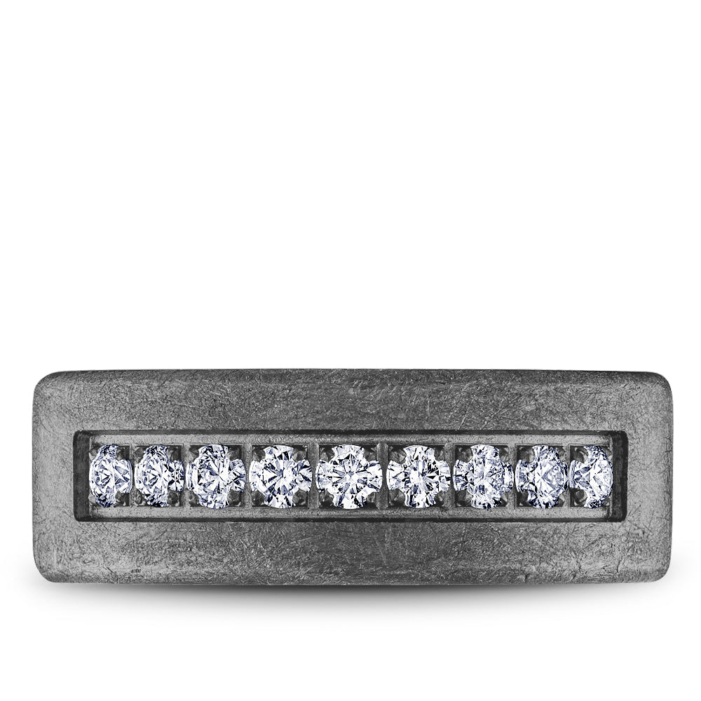 Bleu Royale Diamond Tantalum & Yellow Gold 8mm Wedding Band