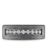 Bleu Royale Diamond Tantalum & Yellow Gold 8mm Wedding Band