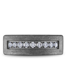 Bleu Royale Diamond Tantalum & Yellow Gold 8mm Wedding Band