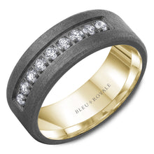 Bleu Royale Diamond Tantalum & Yellow Gold 8mm Wedding Band