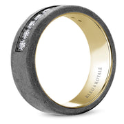 Bleu Royale Diamond Tantalum & Yellow Gold 8mm Wedding Band
