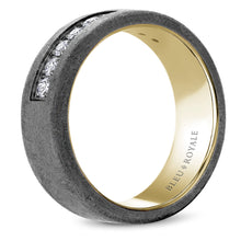 Bleu Royale Diamond Tantalum & Yellow Gold 8mm Wedding Band