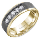 Bleu Royale Diamond Tantalum & Yellow Gold 7.5mm Wedding Band
