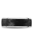 Bleu Royale Carbon Fiber & White Gold 7.5mm Wedding Band