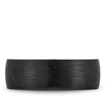 Bleu Royale Black Carbon Top & White Gold 7.5mm Wedding Band