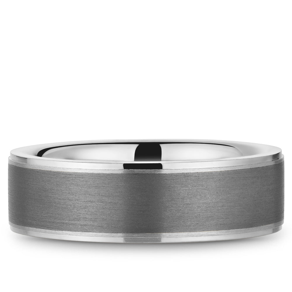 Bleu Royale Tantalum & White Gold 7mm Wedding Band