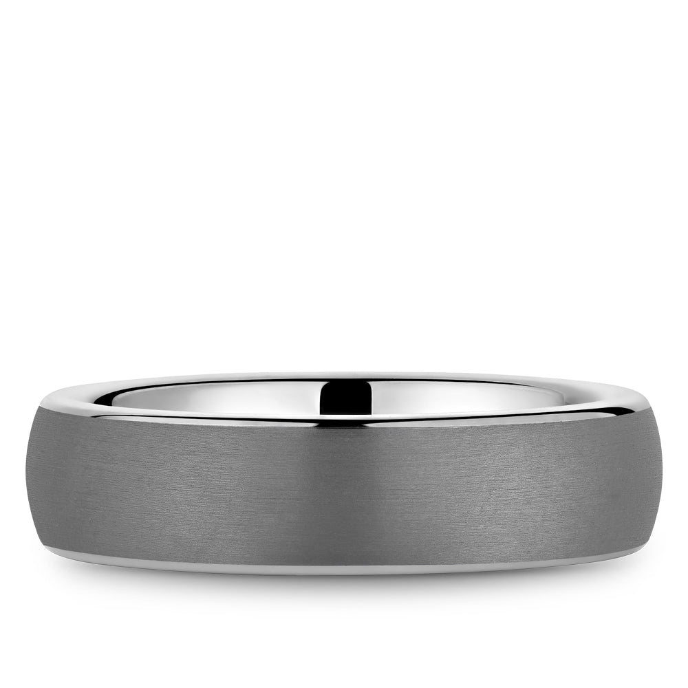 Bleu Royale Tantalum & White Gold 6mm Wedding Band