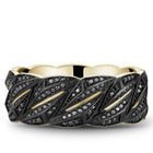 Bleu Royale Black Rhodium & Diamonds 8.5mm Wedding Band