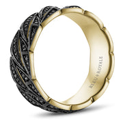 Bleu Royale Black Rhodium & Diamonds 8.5mm Wedding Band