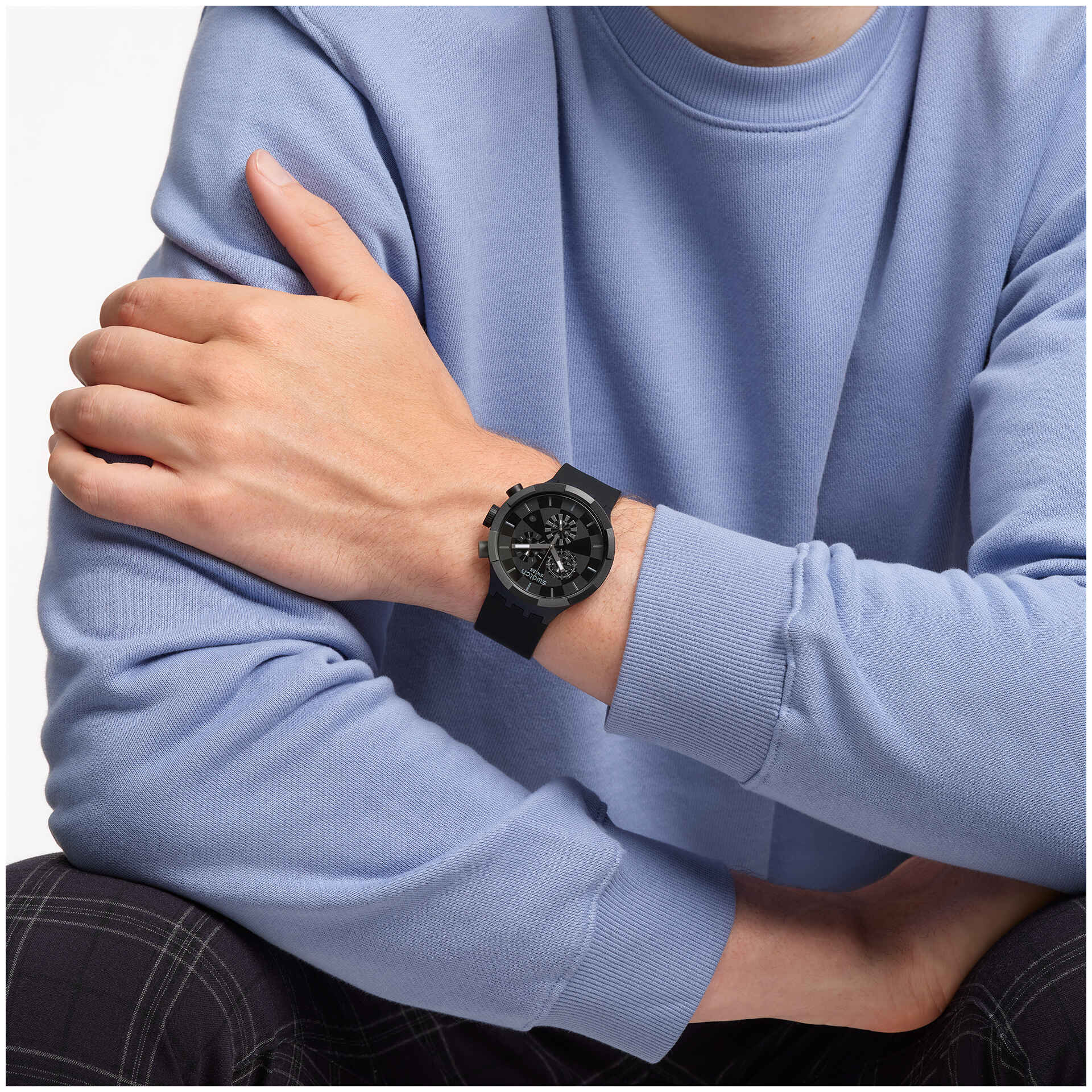 Swatch Watch Big BOLD Checkpoint Black 47mm