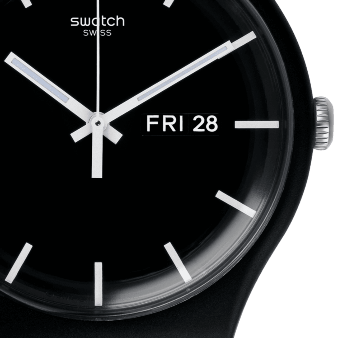 Swatch mono black watch discount
