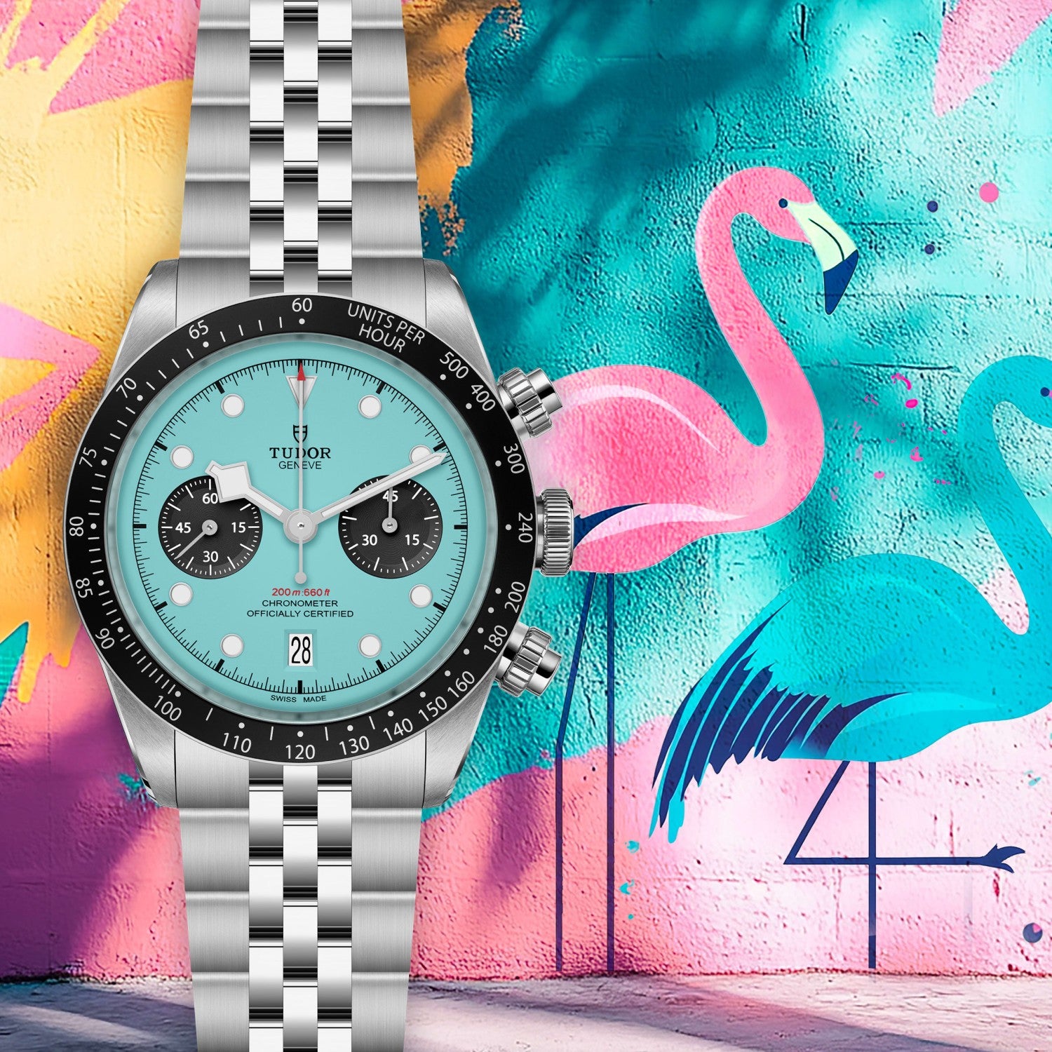 TUDOR Black Bay Chrono "Flamingo Blue"