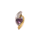 Custom 18K Yellow Gold and Platinum Tanzanite Pendant