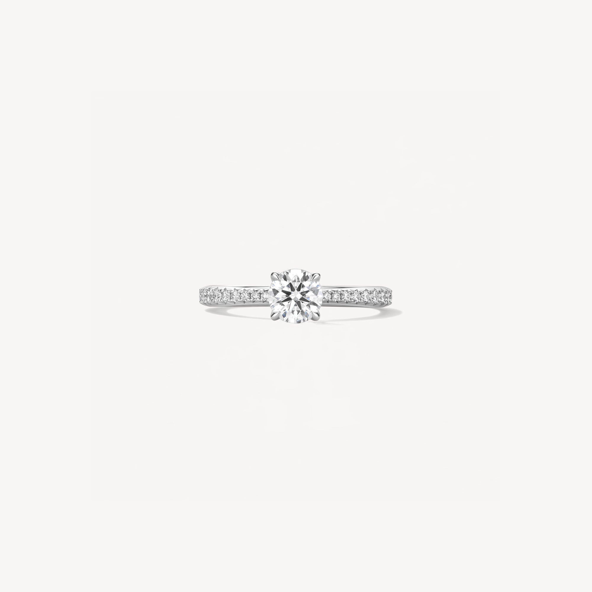 Hearts On Fire Vela Solitaire Ring With Diamond Band