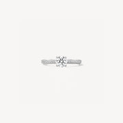 Hearts On Fire Vela Solitaire Ring with Diamond Band