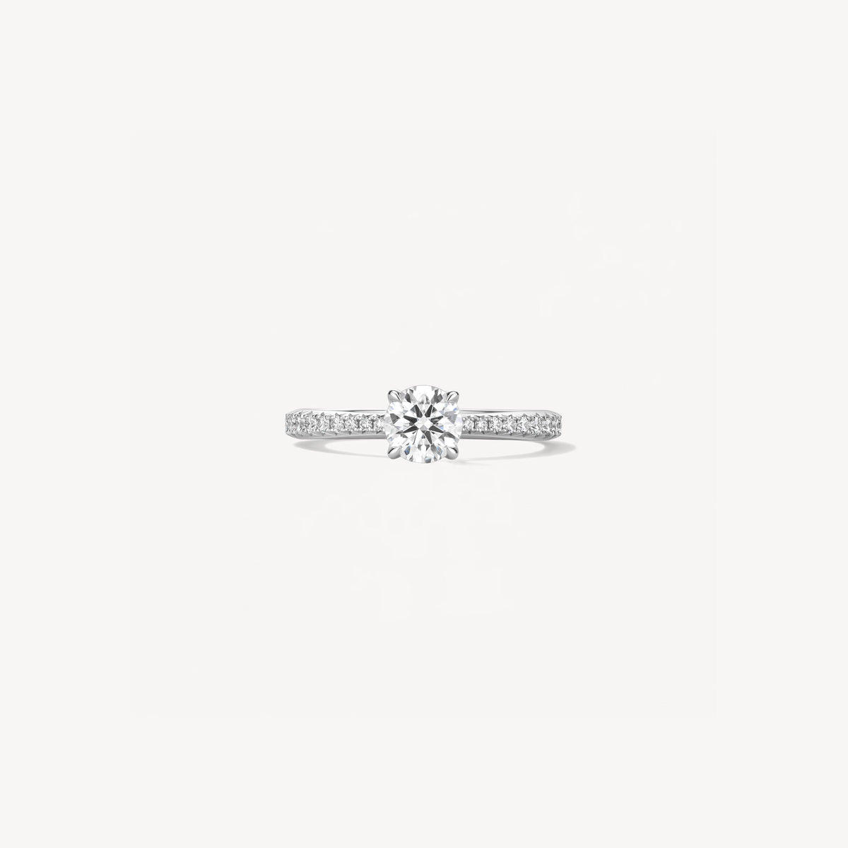 Hearts On Fire Vela Solitaire Ring with Diamond Band