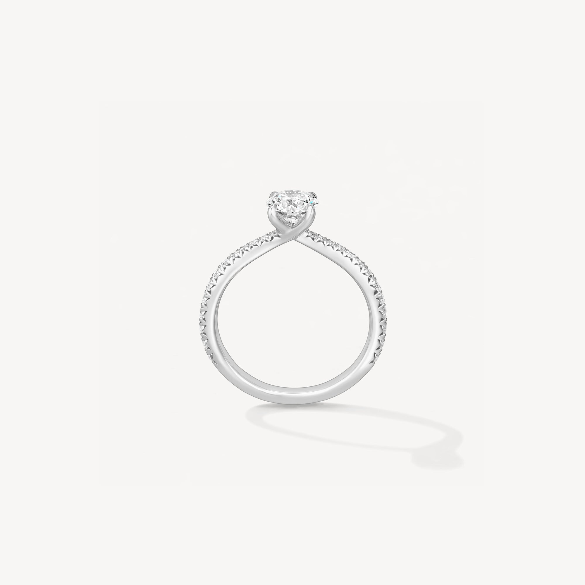 Hearts On Fire Vela Solitaire Ring With Diamond Band