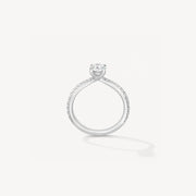 Hearts On Fire Vela Solitaire Ring with Diamond Band