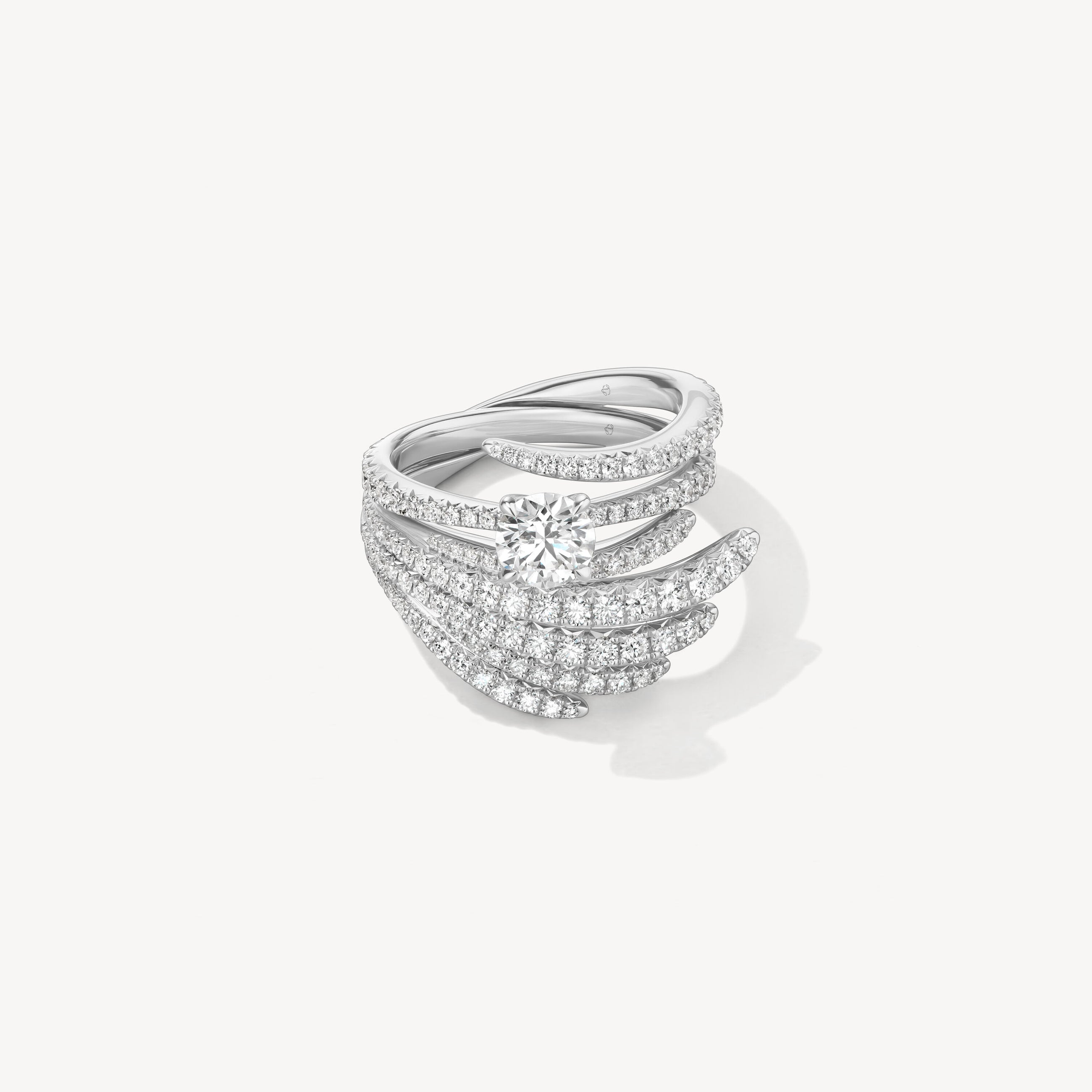 Hearts On Fire Vela Solitaire Ring With Diamond Band