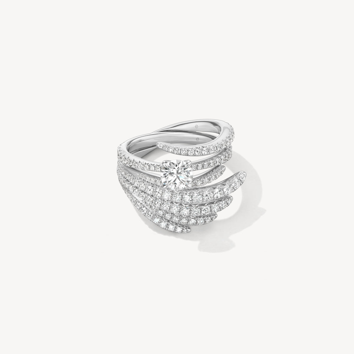 Hearts On Fire Vela Solitaire Ring with Diamond Band