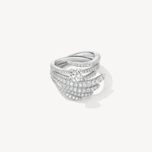 Hearts On Fire Vela Solitaire Ring with Diamond Band