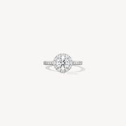 Hearts On Fire Vela Halo Ring With Diamond Band