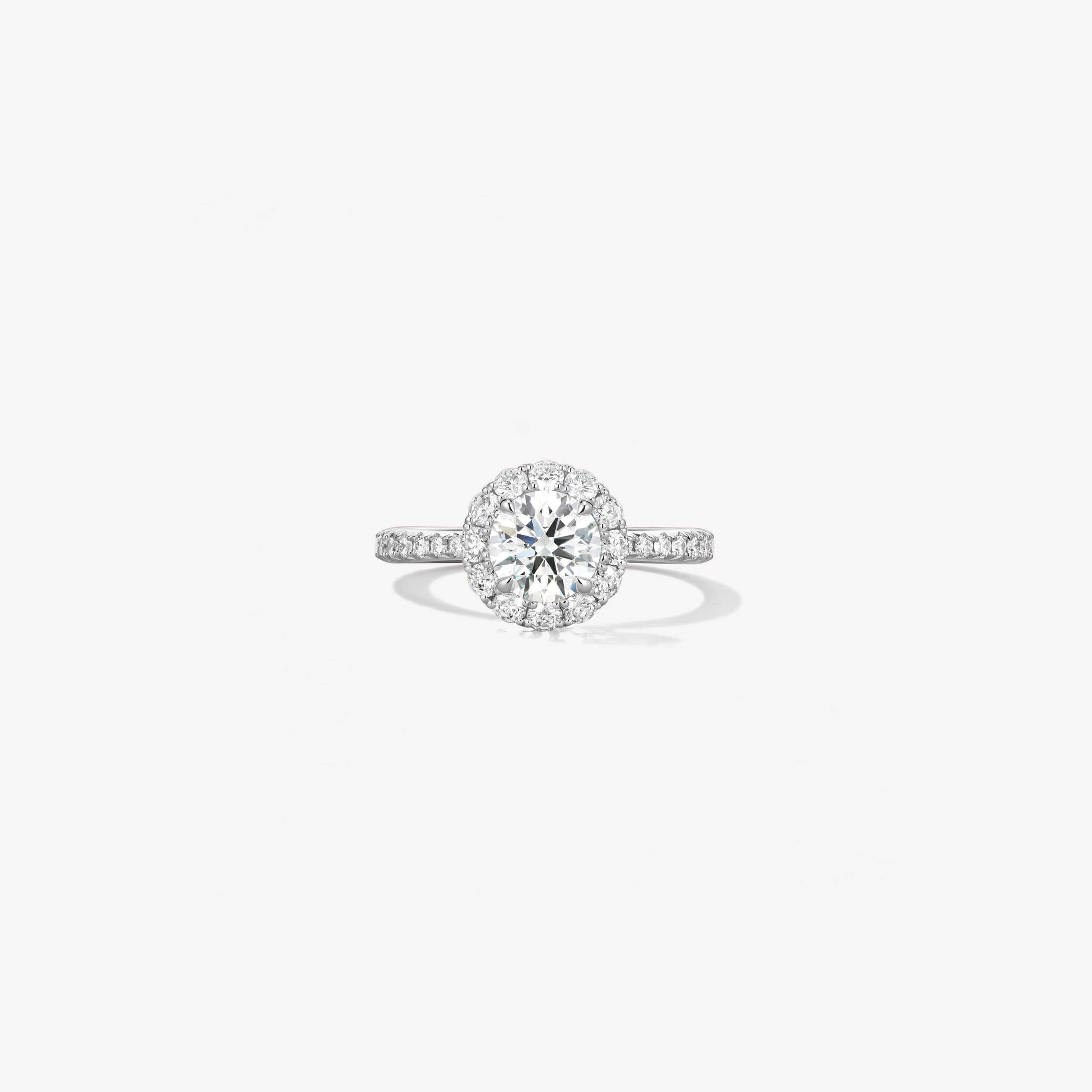 Hearts On Fire Vela Halo Ring With Diamond Band