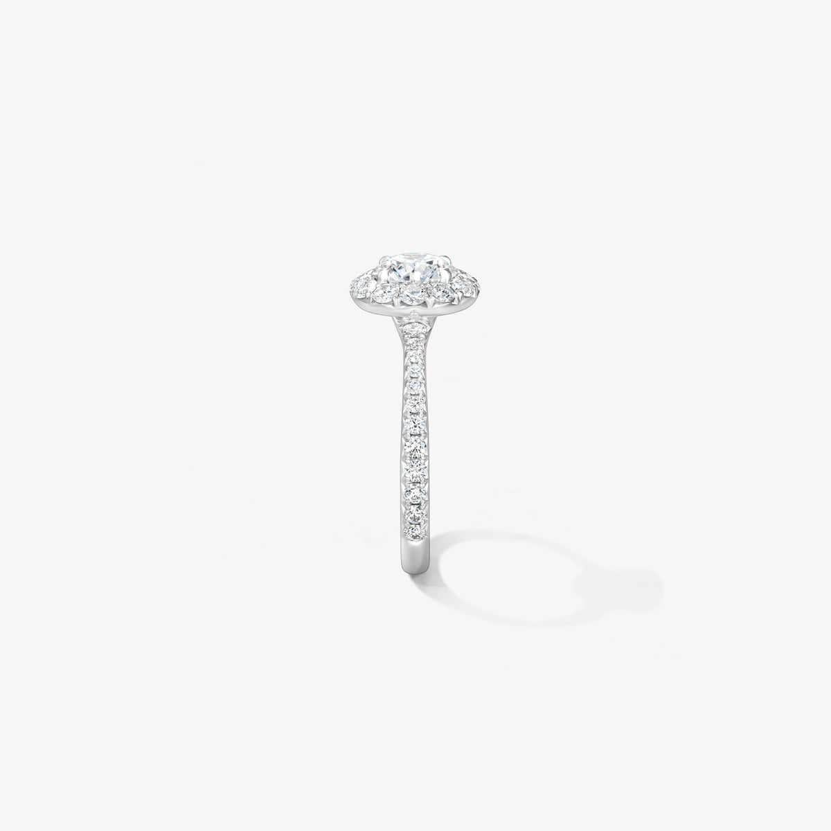 Hearts On Fire Vela Halo Ring With Diamond Band