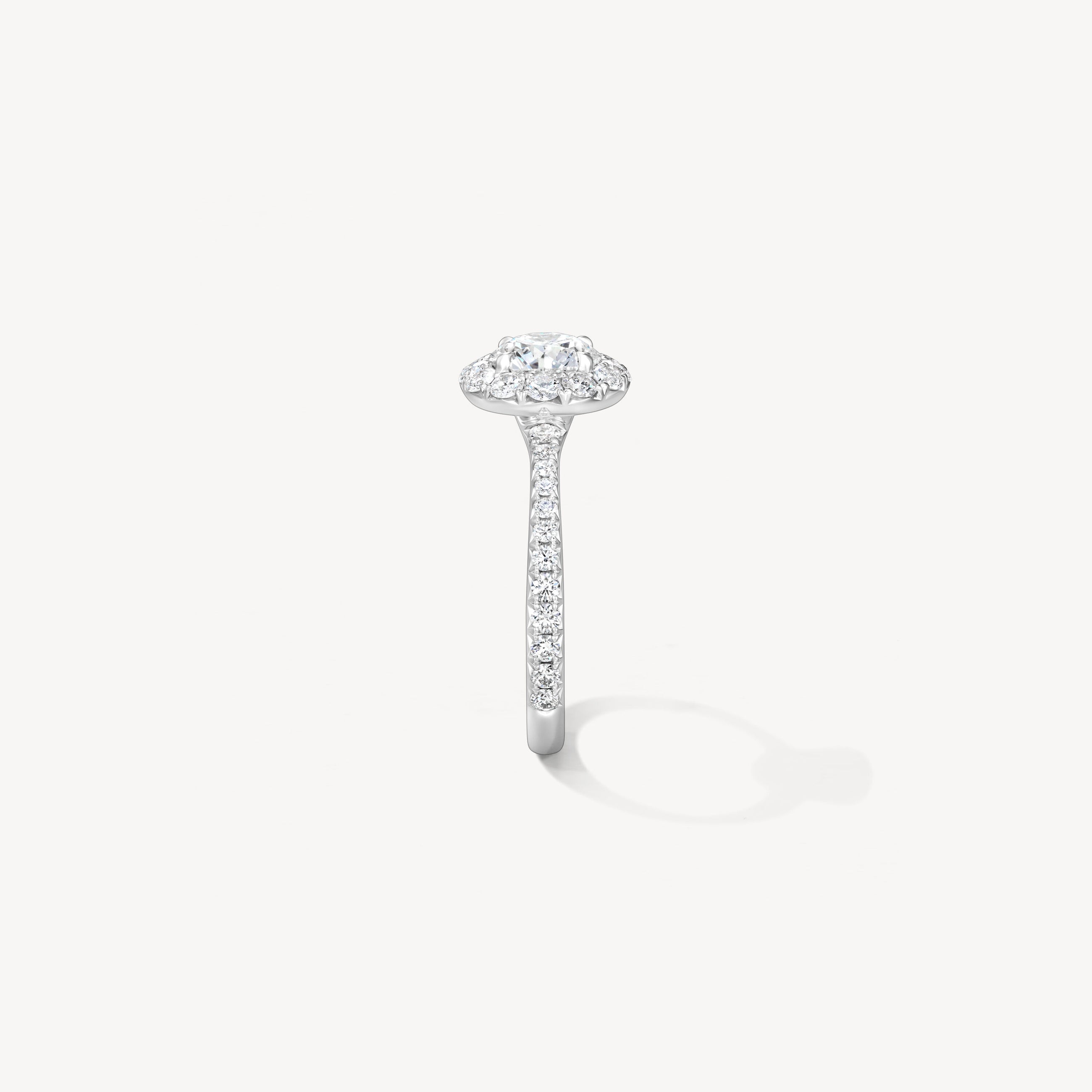 Hearts On Fire Vela Halo Ring With Diamond Band